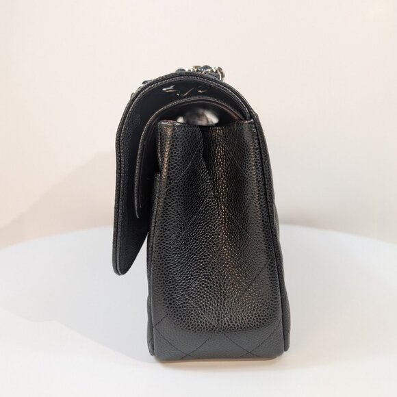 Chanel Black Caviar Classic Jumbo Double Flap Bag - Picture 3 of 16